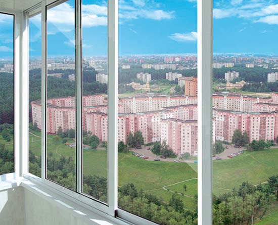 Холодное алюминиевое остекление балконов Куровское